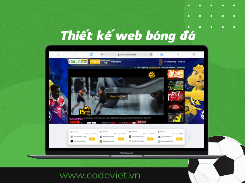 Thiết Kế Web Bóng Đá